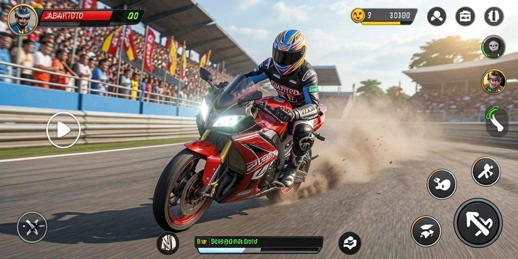 Gameplay seru balap motor di JABARTOTO yang memacu adrenalin.