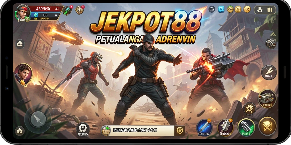 Tangkapan layar menampilkan aksi mendebarkan dalam JEKPOT88.