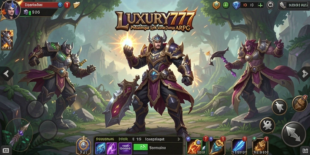 Tampilan gameplay ARPG yang epik di LUXURY777.