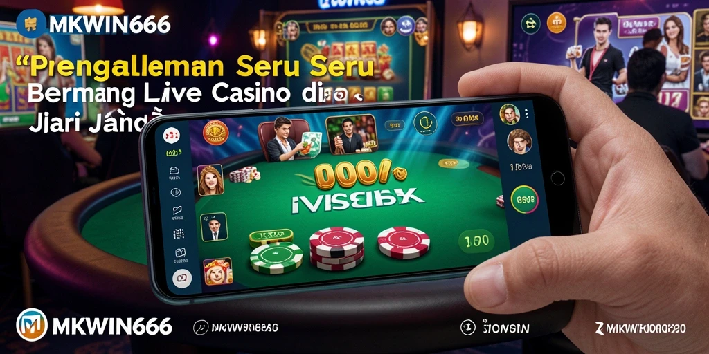 Screenshot gameplay MKWIN666, menunjukkan dealer langsung dan interaksi pemain.