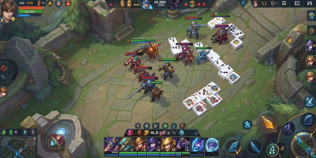 Tampilan gameplay Domino yang mendebarkan di MLBB8.