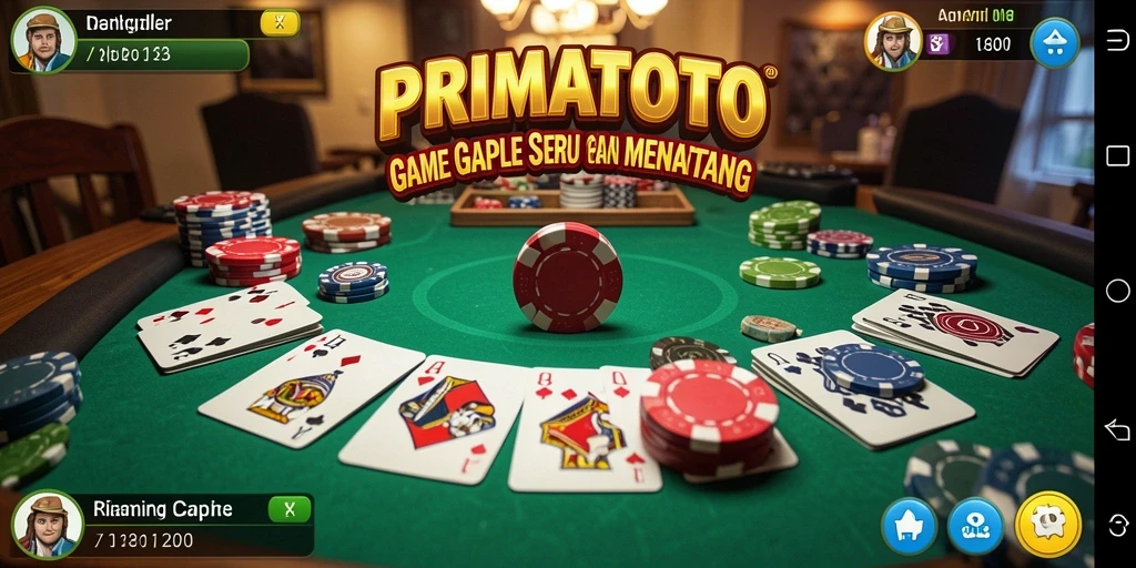 Tangkapan layar PRIMATOTO menampilkan gameplay Gaple yang mengasyikkan.