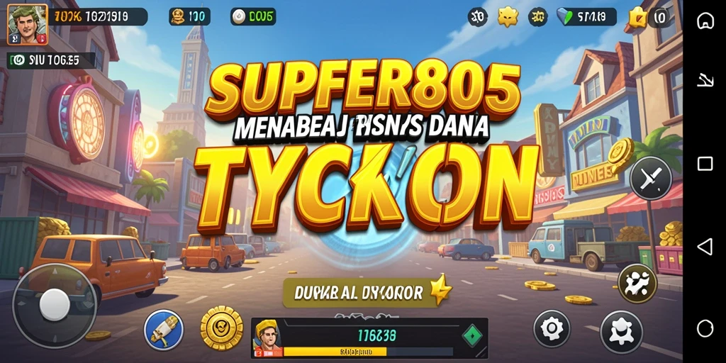 Tampilan gameplay SUPER805 menampilkan strategi pengelolaan bisnis yang menarik.