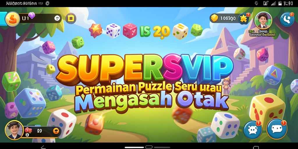 Screenshot utama SUPERSVIP menampilkan gameplay puzzle yang menarik dan menantang.