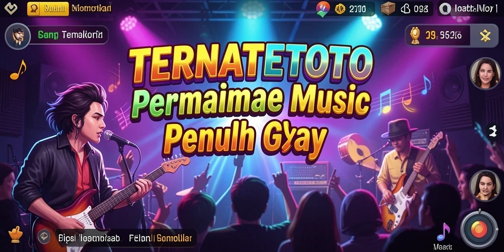 Screenshot TERNATETOTO menampilkan pemain yang terlibat dalam gameplay musik yang seru.