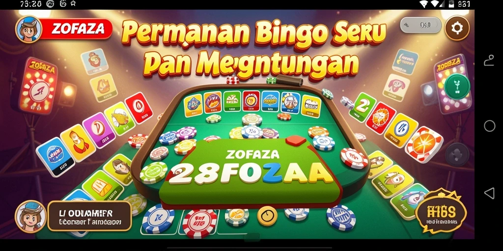 Tampilan gameplay ZOFAZA dengan berbagai angka bingo yang siap dipilih.
